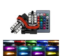 SOFOC-H11 faros LED RGB luces antiniebla luces de conducción para auto/moto lámparas estroboscópicas luces traseras etc regulables en color con control remoto 5050 27SMD 12V 2Pcs