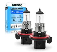 SOFOC-H13/9008 Halogen Automotive Faros Luz Antiniebla Bombilla Doble Haz P26.4T 12V 100/90W Blanco Cálido Super Brillante 2Pcs