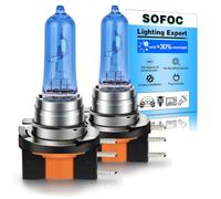 SOFOC H15 Bombilla 12V 715 Faro Luz Diurna 55W/15W 64176 PGJ23t-1 Blanco DRL Cerca/Lejos 3 Puntas Plug & Play 2pcs
