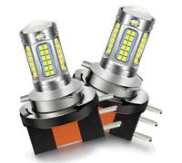 SOFOC H15 Bombilla LED para Faro Blanco Frío 12V 24V 10-30V AC/DC Luz Larga/Corta con Diseño de Luz Focalizada y de Inundación para Reemplazo de Luz Diurna 2Piezas