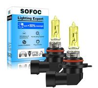 SOFOC Hir2 Faro 9012 Bombilla 12V 55W Halógeno Faro Antiniebla Amarillo 1800Lm 30% Más Brillante OEM Reemplazo Fuerte Penetración 2Pcs