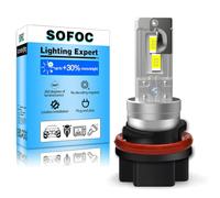 SOFOC HS5 Bombilla Led 500% Más Brillante Que Las Halógenas Para Motocicletas/Coches Luz De Carretera/Corta Blanca DC 12V-18V 60W 4000Lm Diseño De Luz De Carretera/Corta 1Pcs
