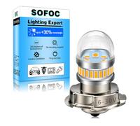 SOFOC P26S Bombilla LED 6-30V AC/DC 6V 12V 24V S3 Faro Motocicleta Blanco Cálido 2000LM 300% Más Brillante Que Halógeno & Vida Útil 10X Más Larga 1Pcs