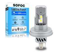SOFOC-P45T 7000LM Ultra Brillante Ideal para Faros Antiniebla DC11-48V Largo/Corto Alcance Ventilador Integrado 4 Chips CSP Carcasa de Aluminio 1Pieza