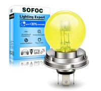 SOFOC P45T R2 12V 45/40W Halógena Moto/Tractor G40 Amarillo Hi/Lo 1ud