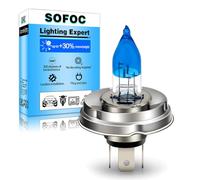 SOFOC P45T R2 Bombilla Halógeno Luz Delantera Blanco 12V 35W Sin Polaridad Alta/Baja para Motocicleta Scooter 800+Lm 1Pcs