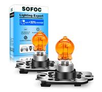 SOFOC PH16W 12V 16W Bombilla Halógena Amarilla para Intermitente, Faro Antiniebla Reemplazo Directo OEM/Modificación Doble Pin 2 Piezas