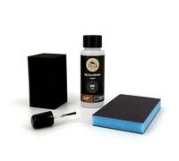 Sofolk - Kit de retoque de Pintura para Cuero/Cuero de imitación dañado, Rayado, arañado, Descolorido - Tinte para Volante de Coche, Asientos, sofás, Zapatos, Chaquetas y Ropa (01-Negro)