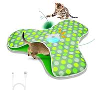 Sofolor Juguete interactivo para gatos, juguete automático para gatos, juguete retráctil para gatos, activado por movimiento, bolígrafo móvil, tweet, carga USB