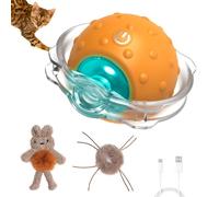 Sofolor Juguetes interactivos para gatos de interior, juguete eléctrico de ratón, juguetes automáticos para gatos adultos aburridos de interior, activado por movimiento, alfombra de rodamiento rápido