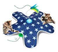 Sofolor Vaso interactivo de juguetes para gatos, plumas ocultas móviles, activado por tacto, juguetes recargables para gatos de interior