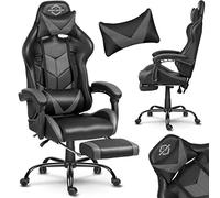 Sofotel 2460 - Silla de Piel sintética, Color Negro y Gris, estándar