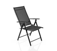 Sofotel Silla de jardín Plegable de Camping - Silla de balcón Plegable de textileno con Estructura de Acero y reposabrazos, Impermeable, Resistente a los Rayos UV, para terraza, balcón, jardín, hasta