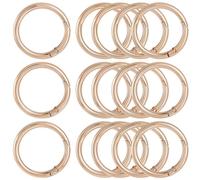SOFPLATE 1 caja de 10 anillos de Resorte de Oro de 40mm Clip de Llavero Anillos de Presión Mosquetón Redondo Hebilla de Llavero Gancho de Aleación de Zinc Anillos de Resorte para Llaveros Bolsos Corr