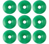 SOFPLATE 1 Caja de 10 Colgantes de Jade Plano con Forma de Donut Piedras Preciosas Verdes Naturales Redondas con Agujero Pulidos para Chakras para Bisutería Manualidades Pulseras Y Pendientes.