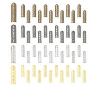 SOFPLATE 1 caja de 200 tapones para Cordones de Zapatos de 4 colores Hebillas para Cordones de Zapatos Sin Atar Cierres de Metal de Aleación Pequeños de Repuesto Cierres Abiertos Extremos de Clip Cone