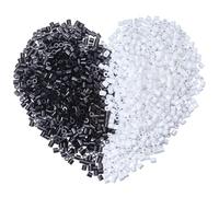 SOFPLATE 1 caja de 2000 piezas de Cuentas Fusibles A Granel de 5mm Cuentas de Fusión para Manualidades Tubo de Plástico Blanco Y Negro Cuentas de Fusión Compatibles con Hama Bead Recargas para Manual