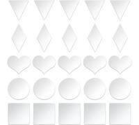 SOFPLATE 1 caja de 250 piezas de 5 estilos de Pequeños Espejos de Mosaico Azulejos de Espejo Autoadhesivos Mini Espejos Acrílicos A Granel Pegatinas para Pared Hogar Cocina Dormitorio Suministros de D