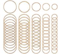 SOFPLATE 1 Caja de 60 Piezas de 15mm 20mm 25mm 32mm 38mm Hebilla de Anillo de O de Oro Anillo de Llavero de Metal Redondo Anillos de Salto de Hierro Multiusos Anillo de O de Resorte A Granel para