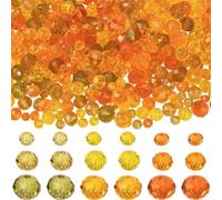SOFPLATE 1 caja de 900 cuentas de Vidrio Facetadas Cuentas Redondas de Cristal Temática de Acción de Gracias Naranja Espaciadores Sueltos para Manualidades para Hacer Joyas Manualidades Collares Pulse