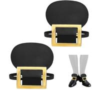 SOFPLATE 1 par de Hebillas para Zapatos de Disfraz de Peregrino Hebillas Coloniales para Zapatos de Hombre Y Mujer Talla Única Hebillas Históricas Doradas para Zapatos de Peregrino Y Disfraces Accesor