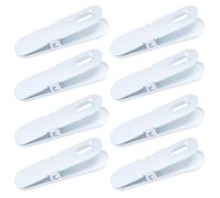 SOFPLATE 10 pieza de Clips Blancos para Tablero de Clavijas Accesorios con Ganchos Ovalados de Plástico ABS para Colgar Fotos Ganchos de Bloqueo para Cocina Hogar Oficina Pared Manualidades Soporte pa