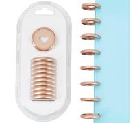 SOFPLATE 11 Unidad de Discos de Encuadernación Pequeños de 32mm Discos de Plástico para Cuaderno Discos de Encuadernación con Forma de Hongo Redondos Discos de Expansión con Forma de Corazón Hueco pa