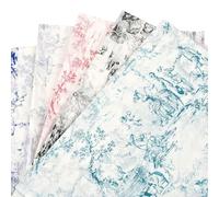 SOFPLATE 20 Pieza de Papel de Regalo Chino de 5 Colores Y 28" x 20" Hojas de Papel para Envolver Ramos de Flores con Tinta Rectangular para Cumpleaños Bodas Fiestas Decoración Navideña.