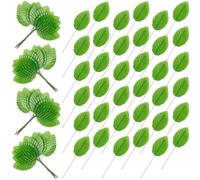 SOFPLATE 200 pieza de Hojas Verdes Falsas Tallos de Vegetación de Seda Artificial Hojas Artificiales Guirnaldas Follaje Adornos Florales de Primavera para Álbumes de Recortes Ramos Decoración de Tarta