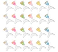 SOFPLATE 24 pieza 1 cajas de Dijes de Cola de Pez Dijes de Cola de Sirena A Granel Transparente Que Brilla En la Oscuridad Luminoso Animal Del Océano Verano Océano Playa Encanto para Hacer Joyas Dijes