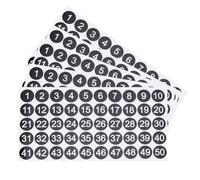 SOFPLATE 2500 Pieza 50 Hojas de Pegatinas Redondas con Números para Aula Etiquetas Adhesivas con Números A Granel de 1 Pulgadas Y 1-50 Etiquetas Adhesivas Negras para Oficina Aula Escuela, Inventar