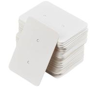 SOFPLATE 300 Unids 1.38 x 0.98 Pulgadas Tarjetas de Exhibición de Pendientes Tarjeta de Exhibición de Joyería Titular de Joyería de Cartón Blanco Collar Pulsera Pendientes Llavero Titulares de Tarjeta