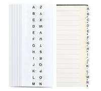 SOFPLATE 390 pieza de Pestañas de Índice para Libros Del Alfabeto Letras de la A A la Z Blancas Autoadhesivas Preimpresas Etiquetas Divisorias Notas Adhesivas Marcadores de Página para Cuadernos Libro