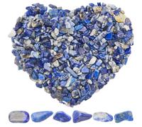 SOFPLATE Chips de Piedra de Lapislázuli de 500g /1.1 lb Chips de Piedra Pulida Mini Chips de Piedra Pulida de Forma Irregular de Color Azul para Hacer Joyas Jarrones Plantas Manualidades Decorativas p