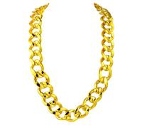 SOFPLATE Collar de Oro de Plástico Grueso Estilo Hip Hop con Eslabones Cubanos de 36 pulgada, do Artificial, Grueso, 80 s, 90 s, Estilo Punk, Collares con Colgante de Rapero para Hombres Y Mujeres,