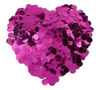 SOFPLATE Confeti de Mesa Redondo de 100g Color Fucsia de Plástico con Pequeños Puntos Círculos Lentejuelas de Polietileno Decorativo para Centros de Mesa Accesorios para Bodas Cumpleaños Fiestas Recue