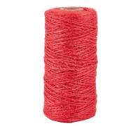 SOFPLATE Cordón de Macramé Rojo de 100 m/328 pies Y 1mm Hilo Fino de Cáñamo Cuerda de Yute Natural para Colgar Hecho A Mano para Envolver Regalos de Jardín Manualidades Decoración