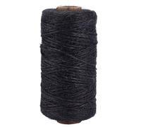 SOFPLATE Cordón de Yute Negro de 100 m/328 pies, Cuerda de 1mm, Hilo de Macramé, Yute Natural Fino, Hecho A Mano, para Envolver Regalos de Jardín, Manualidades, Decoración