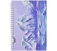 SOFPLATE Cuaderno de Pegatinas Reutilizable A5, sin Forro, 8.3x6 pulgadas, Colección de Pegatinas Adhesivas de Invierno con Diseño de Montaña Nevada, Papel En Blanco, Libreta de Espiral para Mujer, So