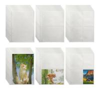 SOFPLATE Paquete de 30 fundas de Plástico para Carpetas A3 con 5 anillas 6 pulgadas Transparentes 7.7 x 5.98 bolsillos Inserto de Repuesto Rectangular Páginas Protectoras para Fotos Poscuentos Álbumes