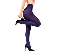 sofsy Medias Opacas Italianas Pantyhose para Mujer L - violeta morado - Cintura Alta, medias cómodas - perfectas para uso diario, oficina y yoga