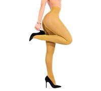 sofsy Medias Opacas Italianas Pantyhose para Mujer XL - oro - Cintura Alta, medias cálidas y resistentes - para invierno, capas y días fríos