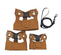Soft Adjustable Pet Harness, Small Animal Training Walking Vest, Lizard Harness Traction Rope, Bearded Dragon Harness, Adjustable PU Leather Strap, Easy To Use, Portable for Walking Outdoor