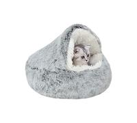 Soft and soothing cat bed - washable and anxiety-relieving for domestic cats and small dogs - 50 cm - gray