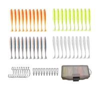 Soft Bait Fishing Lures | Realistic Soft Swimbait with Hooks - Paddle Tail Fishing Lures - Swimbait Design That Creates A ThBass Trout Sports Outdoors Saltwater Freshwater Men Crappie Shad