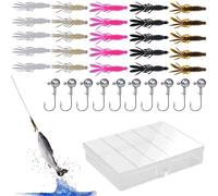 Soft Baits - Soft Lures | Deep Sea Casting Bait | Realistic Lures and Lead Hook for Saltwater Salmon Trout Bass Catfish Crappie Walleye Sea Swamp River Fishing Stream 8.5cm/3.35 Inches, 4.5g