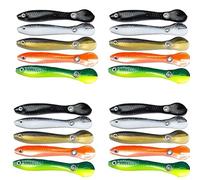 Soft Bionic Fishing Lure, Soft Bionic Lure with Spinning Tail, Bass Lures Simulation bass Lures Fishing Stuff Loach Soft Bait, Slow Sinking Bionic Swimming Lures for Fishing Enthusiasts (20Pcs)
