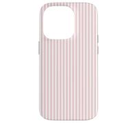 Soft Blush Pink Pinstripe English Country Garden Design Carcasa para iPhone 14 Pro