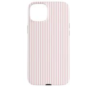 Soft Blush Pink Pinstripe English Country Garden Design Carcasa para iPhone 15 Plus