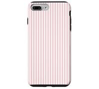 Soft Blush Pink Pinstripe English Country Garden Design Carcasa para iPhone 7 Plus/8 Plus